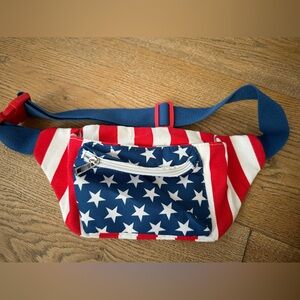 Patriotic Fanny Pack with Stars and Stripes
